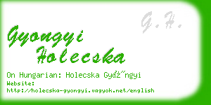gyongyi holecska business card